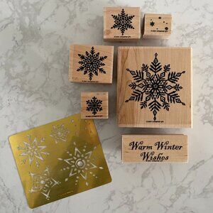 Stampin’ Up! Snowflakes Set + Embossing Template